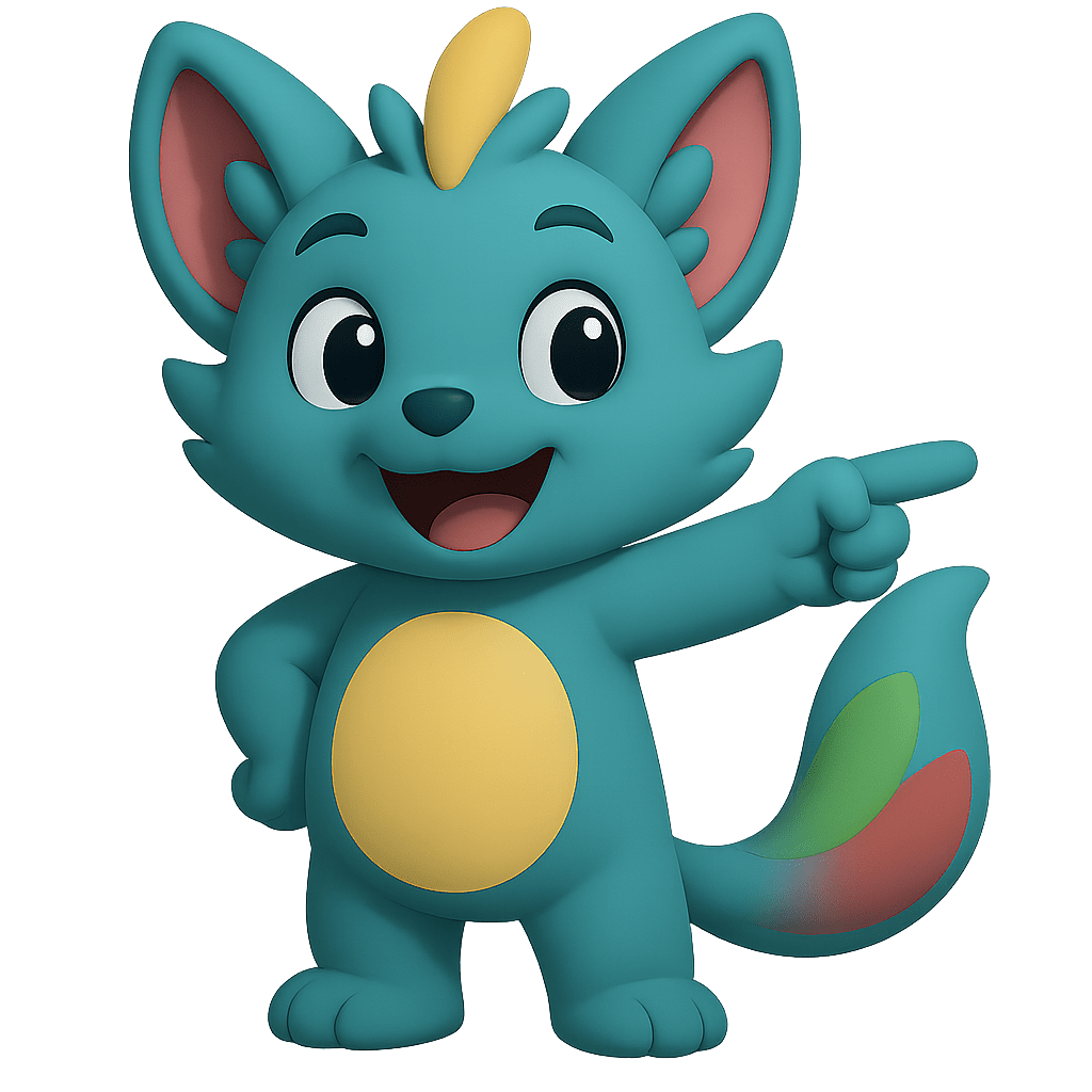 Mascota señalando